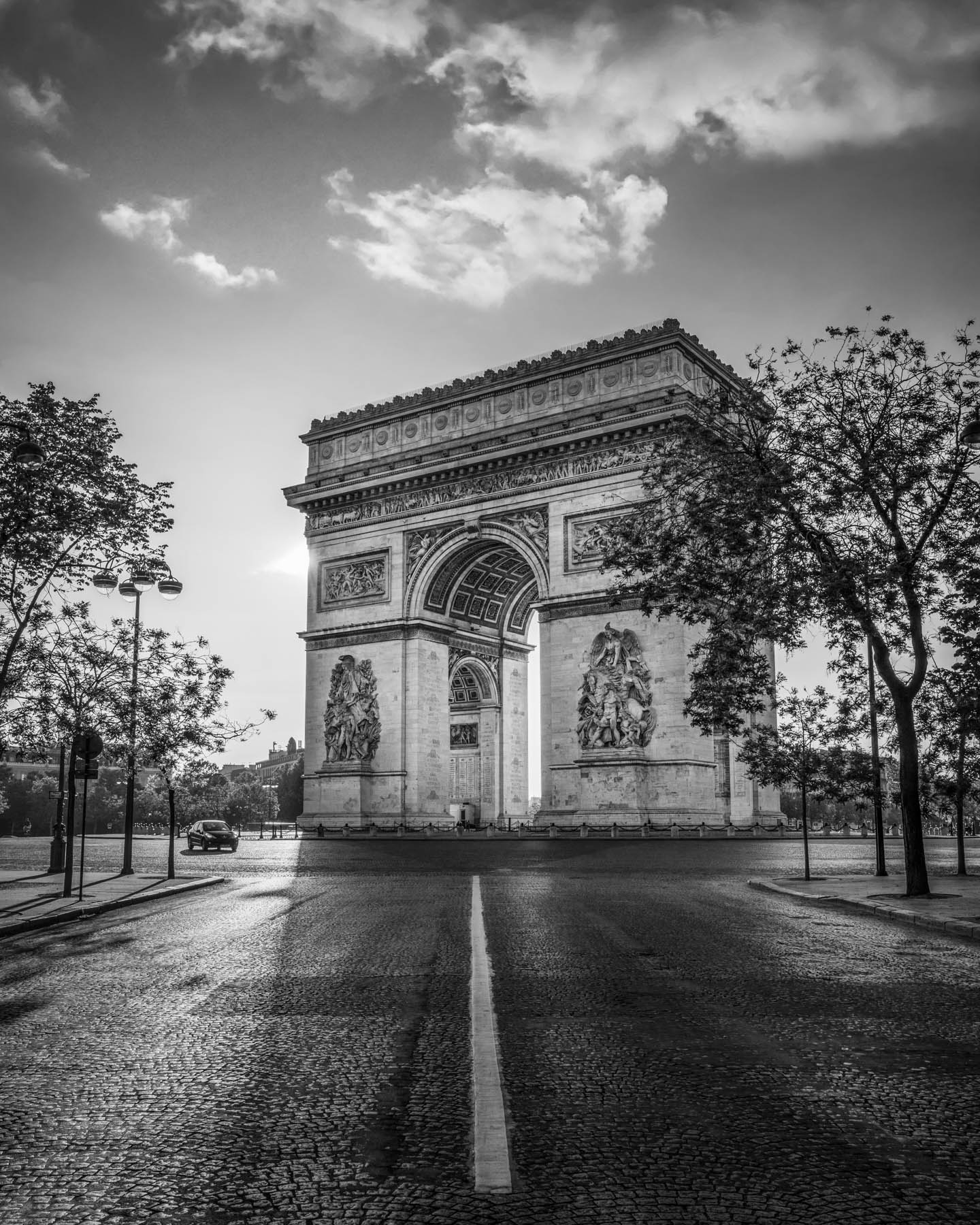 Gate to Paris - Black and White Photo - Arc de Triomphe Photos